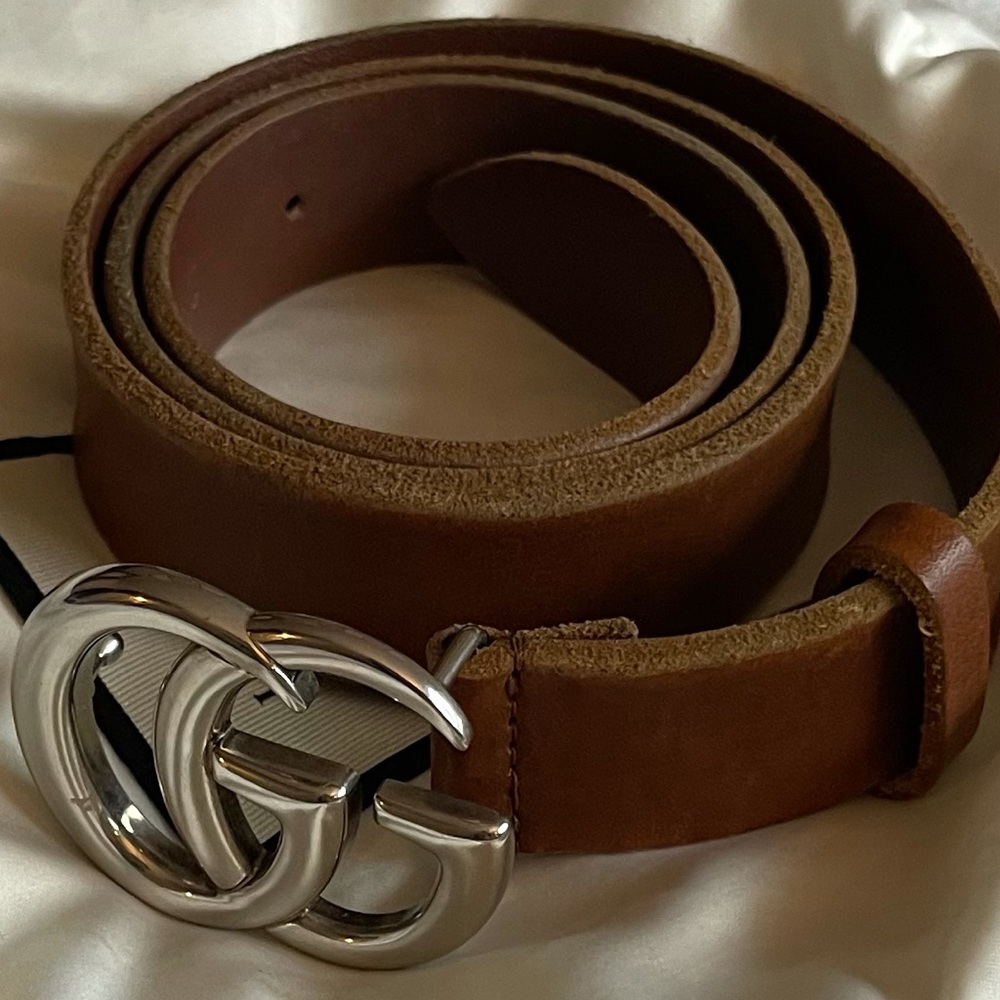 Gucci brown GG belt 85